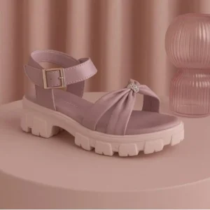 Well Wear Disney Princess Sling Back Wedges For Girls (Purple , 9-10 Years)